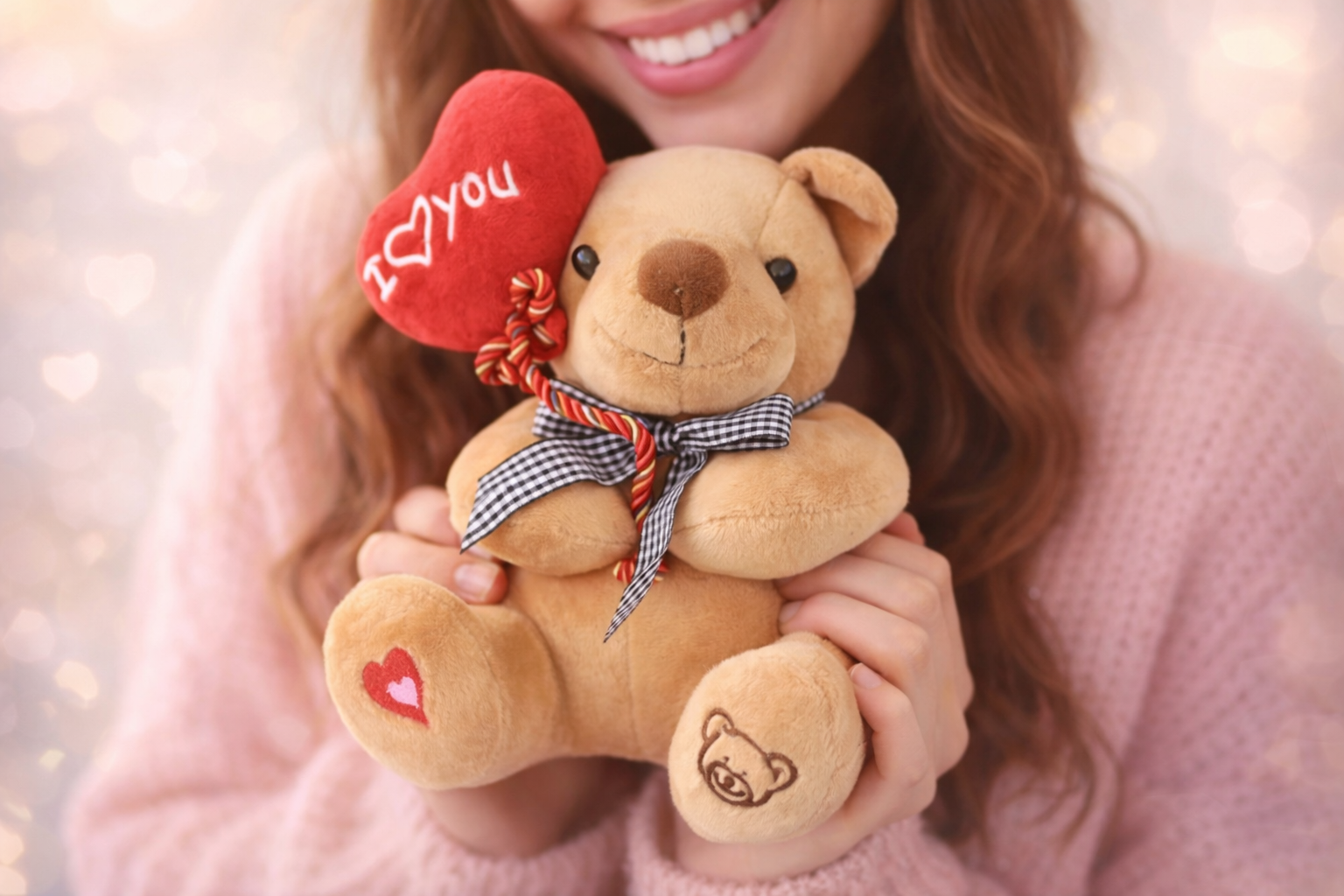 Valentine’s Day Teddy Bear with Rose – Romantic Plush Gift